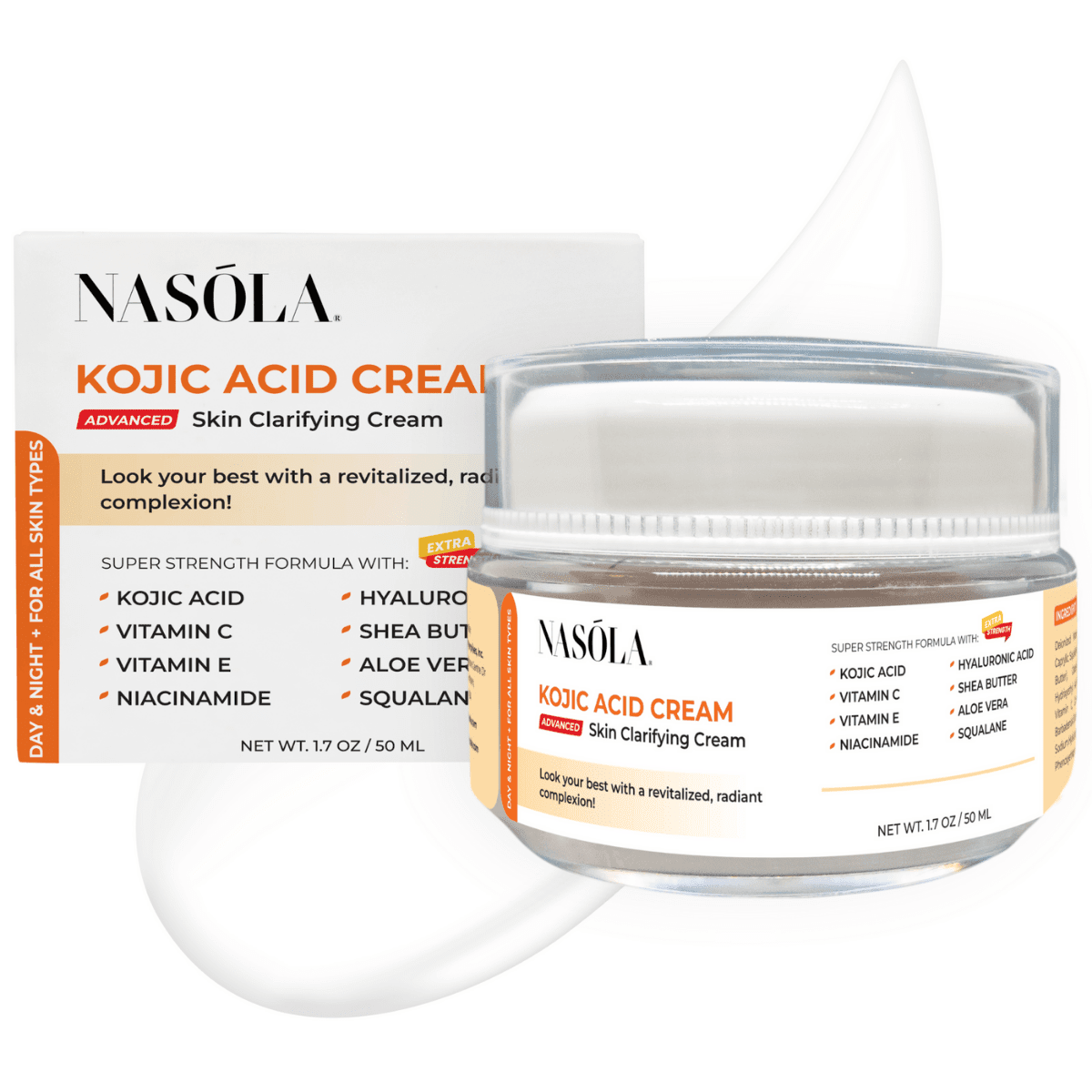 Kojic Acid Cream - Clarify &amp; Revitalize Skin Tone with Nasola